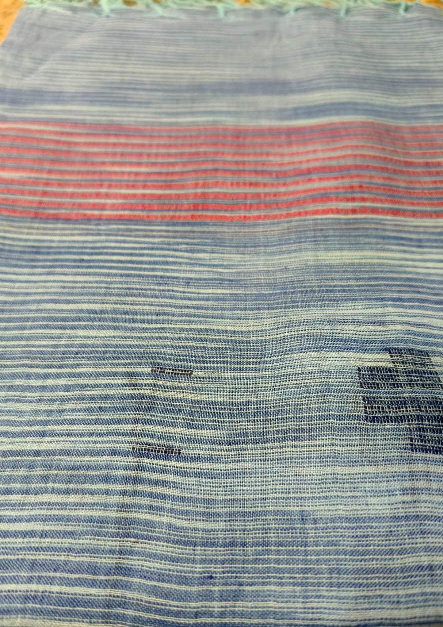 Jamdani Stole- Denim Blue HJ23