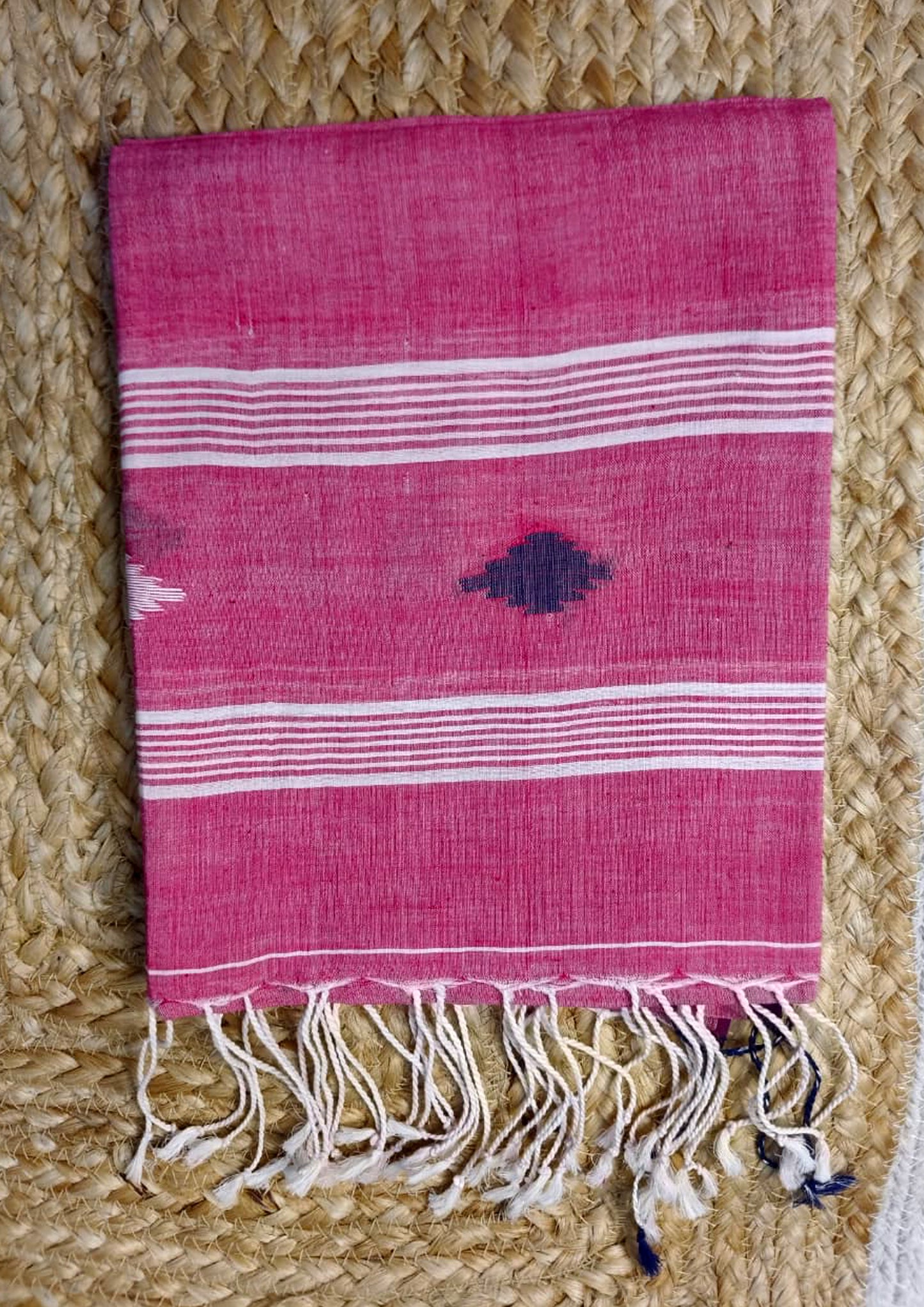 Jamdani Stole- Pink HJ27