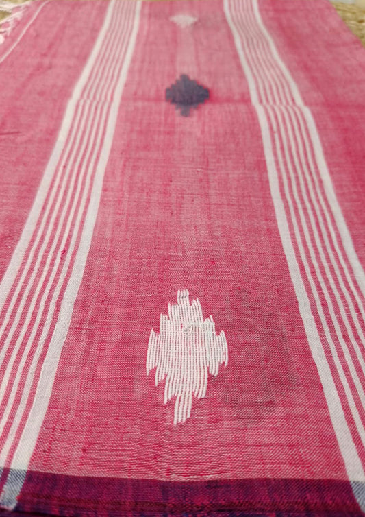 Jamdani Stole- Pink HJ27