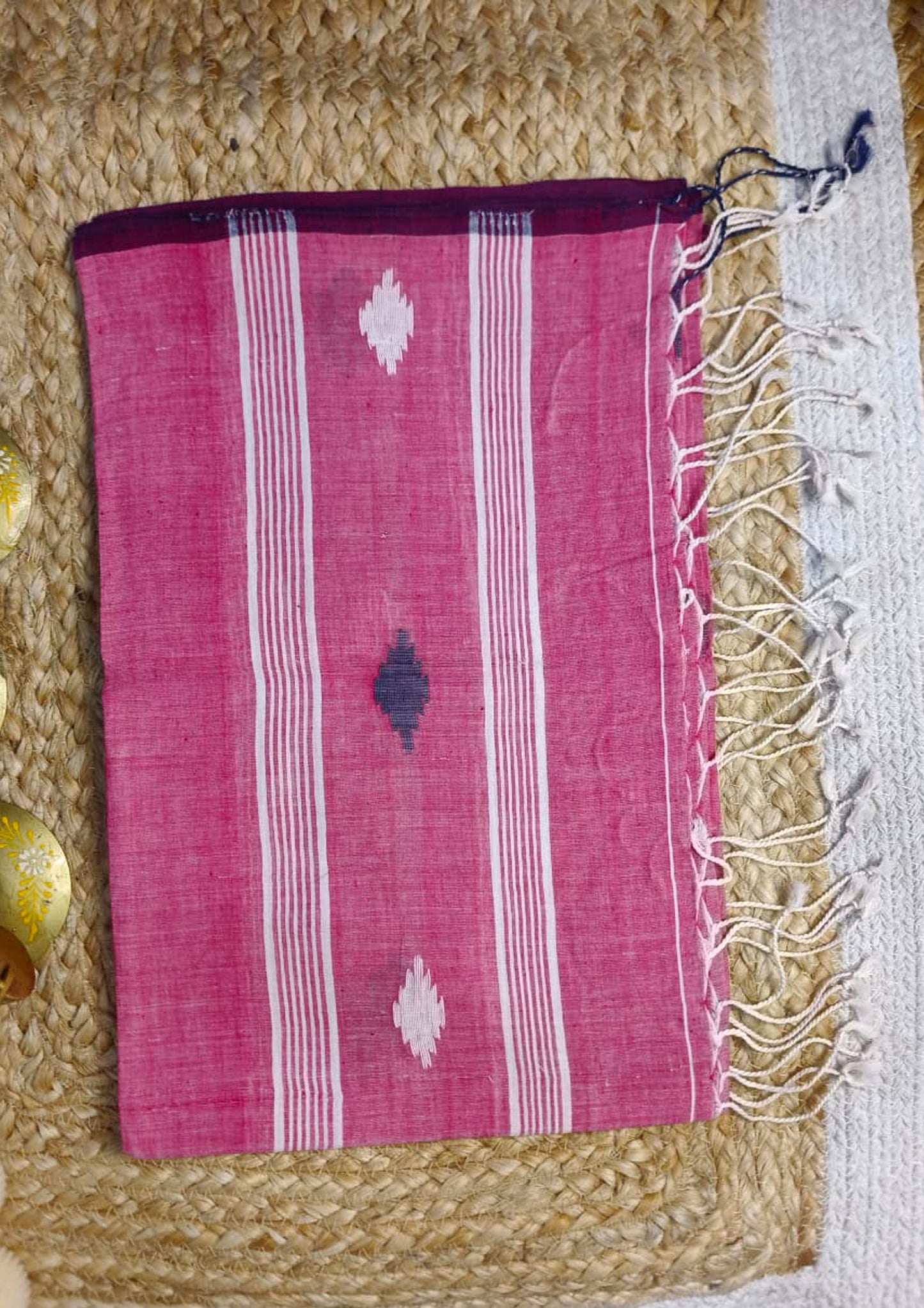 Jamdani Stole- Pink HJ27