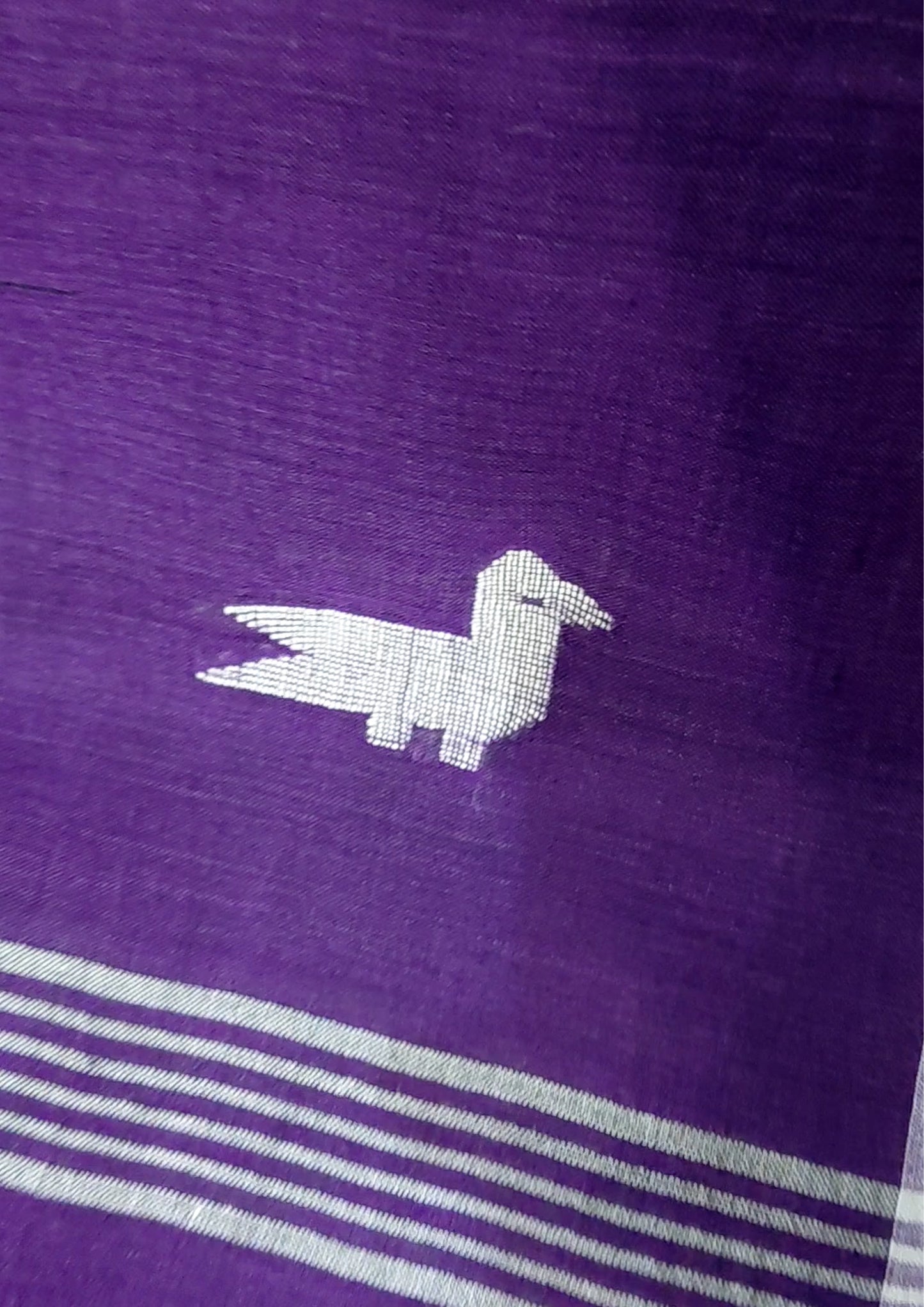 Jamdani Stole- PurpleHJ36