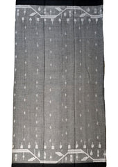 Cotton Jamdani Chir Buti Saree- Grey