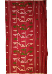 Cotton Jamdani Machi Buti- Red