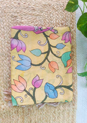 Kalamkari Dupatta- Yellow K9
