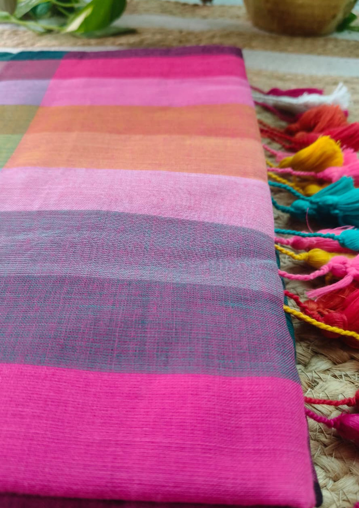 Cotton M12- Multicolor Checks Pink