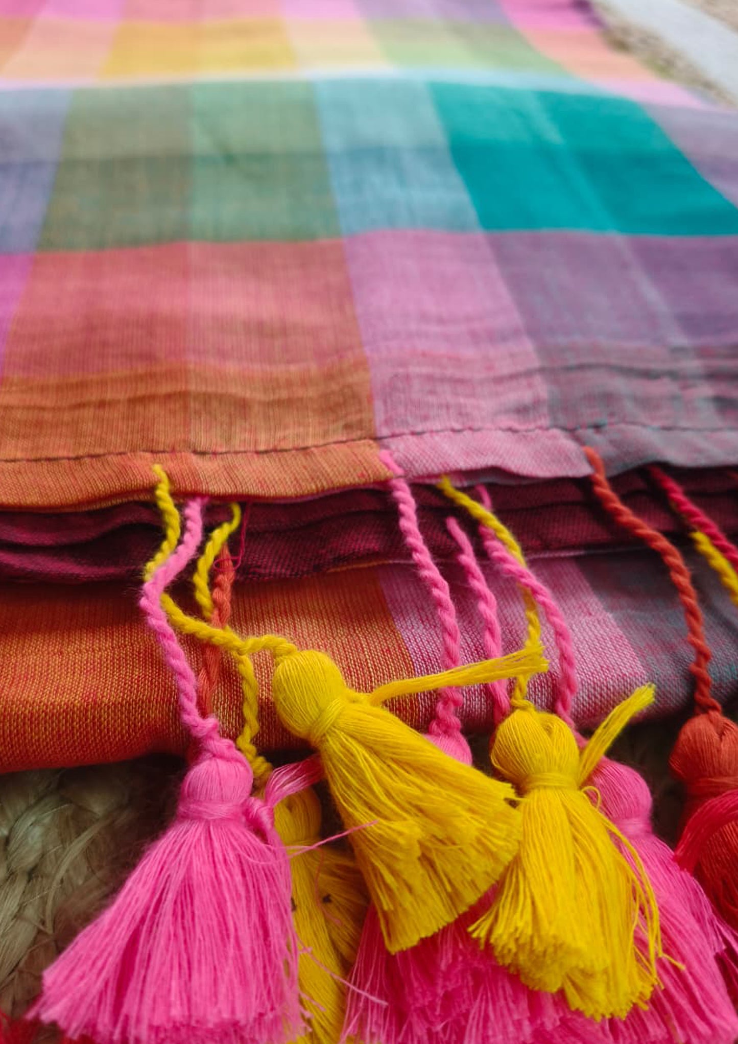 Cotton M14- Multicolor Checks Maroon