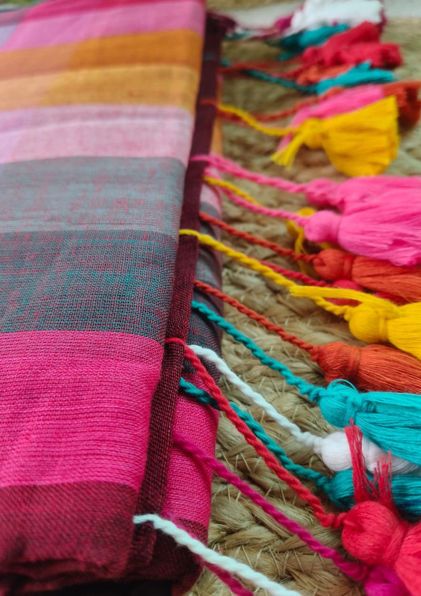 Cotton M14- Multicolor Checks Maroon