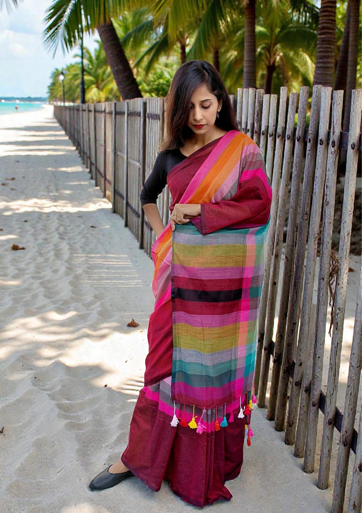 Cotton M14- Multicolor Checks Maroon