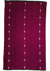 Cotton Jamdani Arrow Buti Saree- Magenta