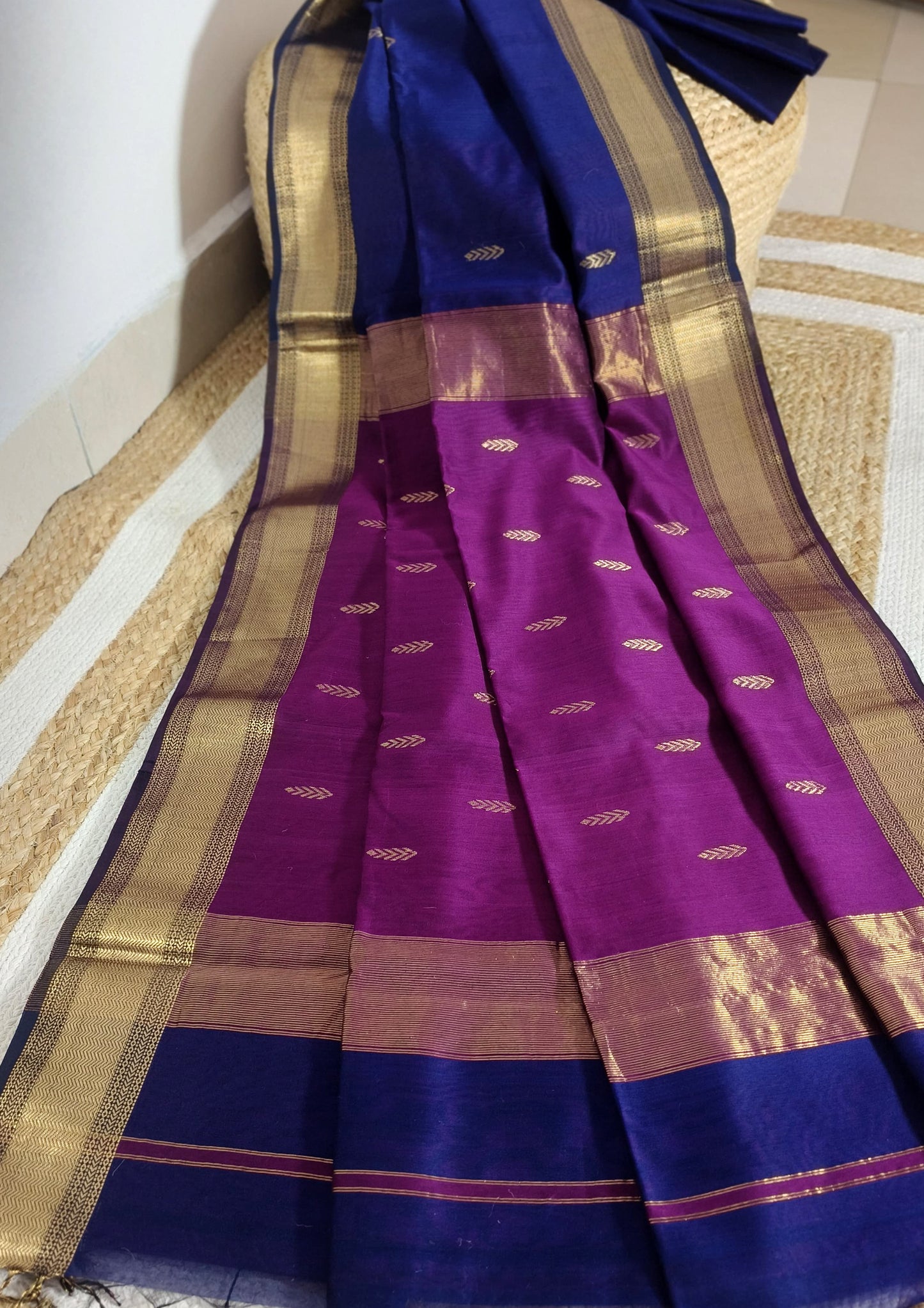 Maheshwari Saree- M8 Blue