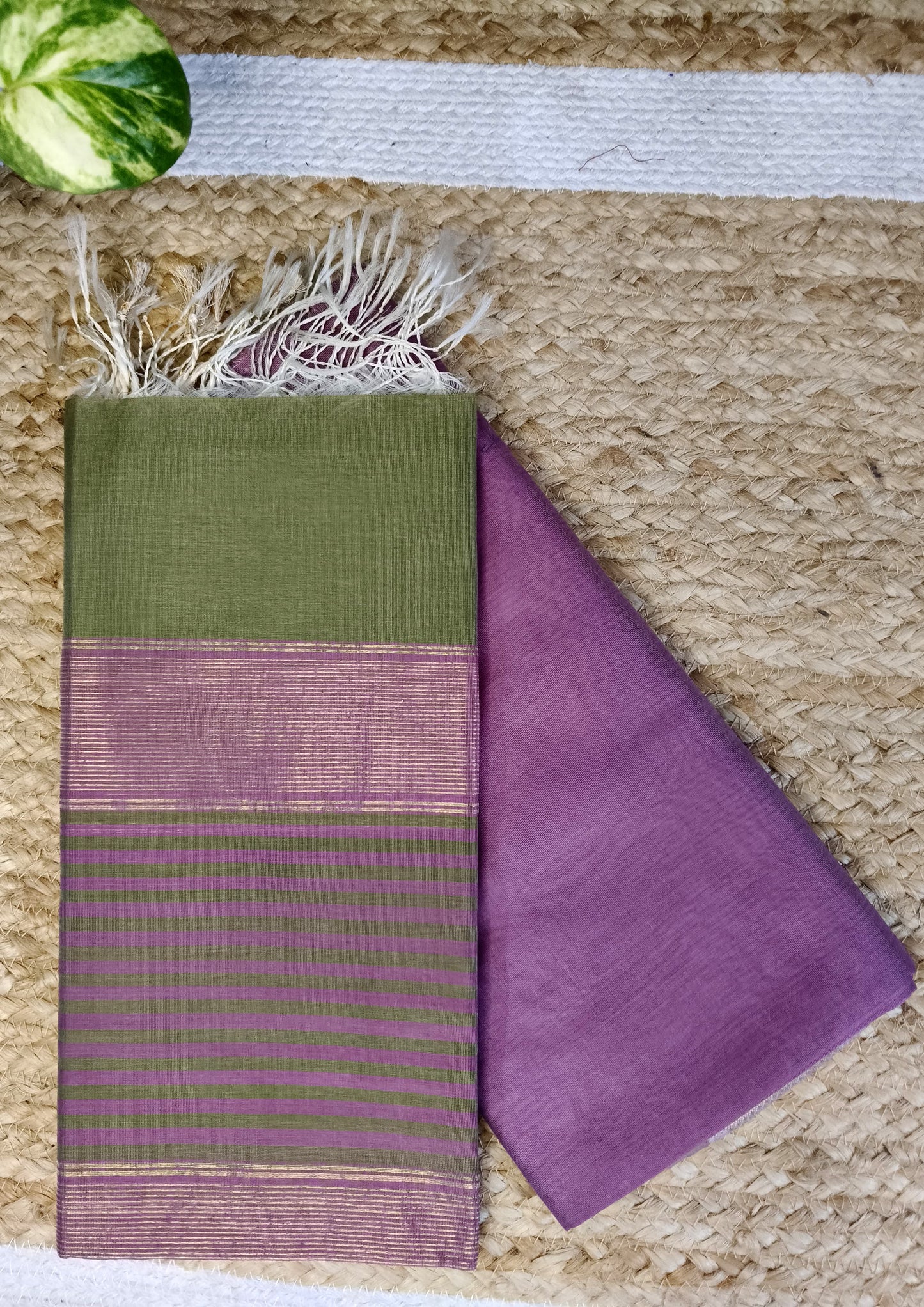 Maheshwari Silk Suit Set- Han Pink