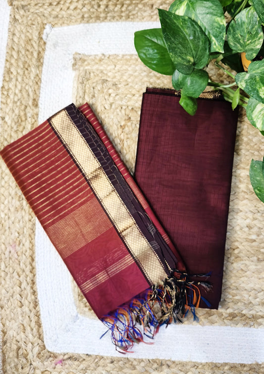 Maheshwari Silk Suit Set- Mrn1
