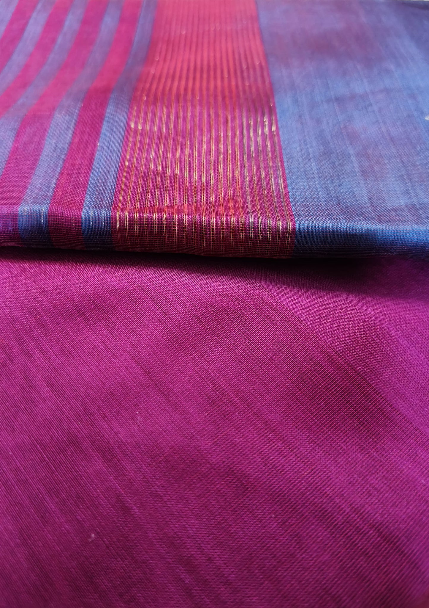 Maheshwari Silk Suit Set- Buti Pink1
