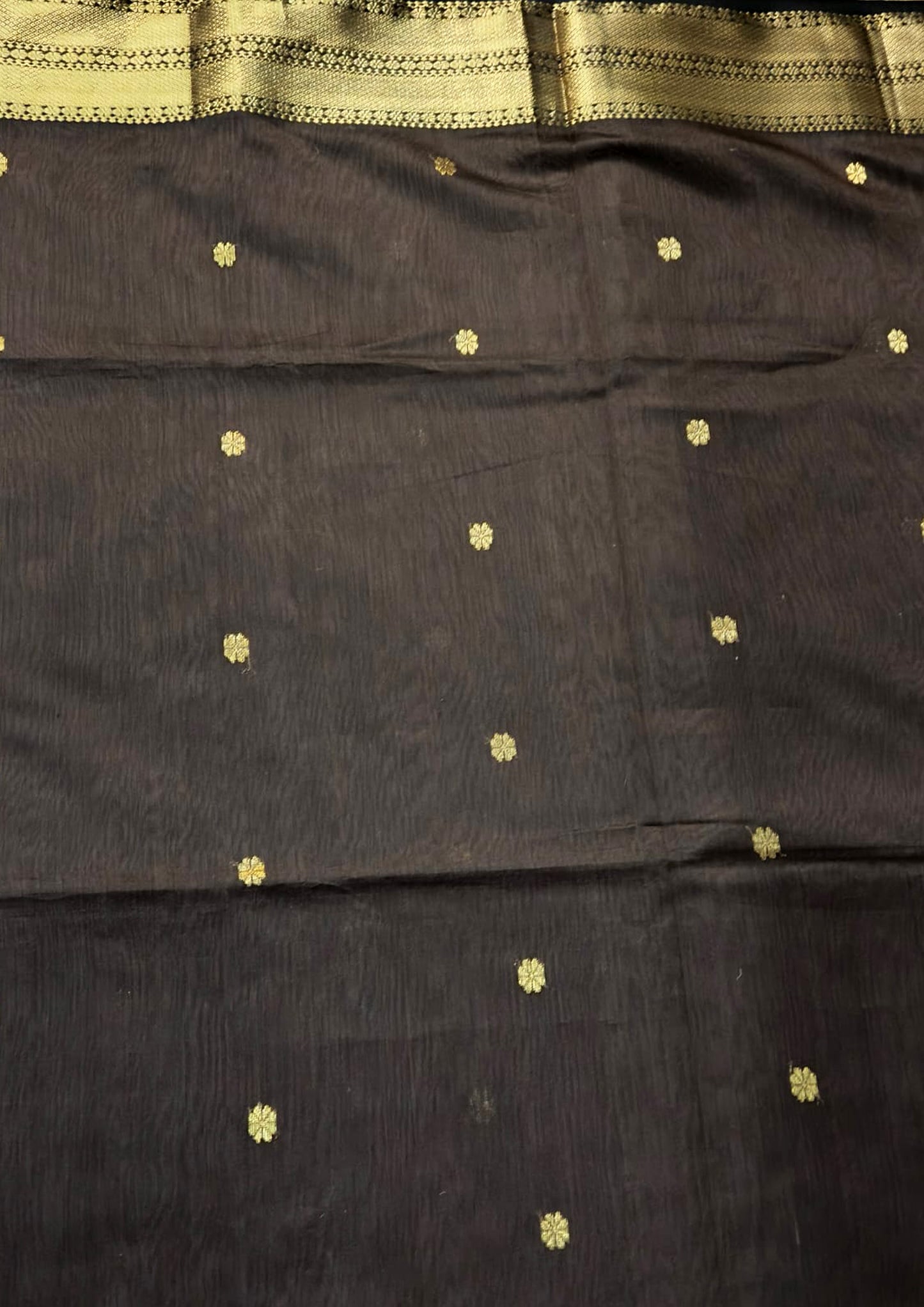 Maheshwari Saree- Mustard Brown
