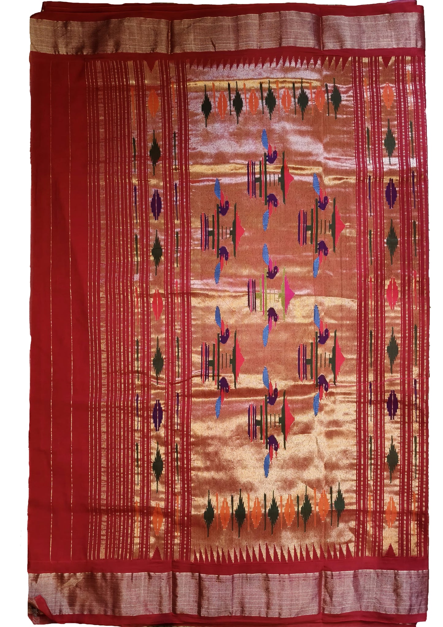 Paithani Cotton Saree- Red