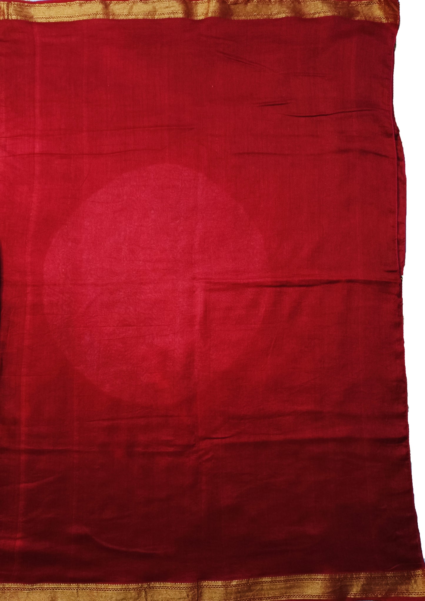 Shibori Maheshwari Saree S5- Red 2