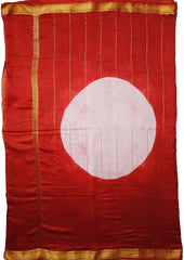 Shibori Maheshwari Saree S5- Red 2