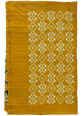 Telia Rumal Saree- Mustard & Green TR02
