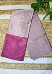 Chanderi Tissue Saree- Dhup Chav- Baby Pink