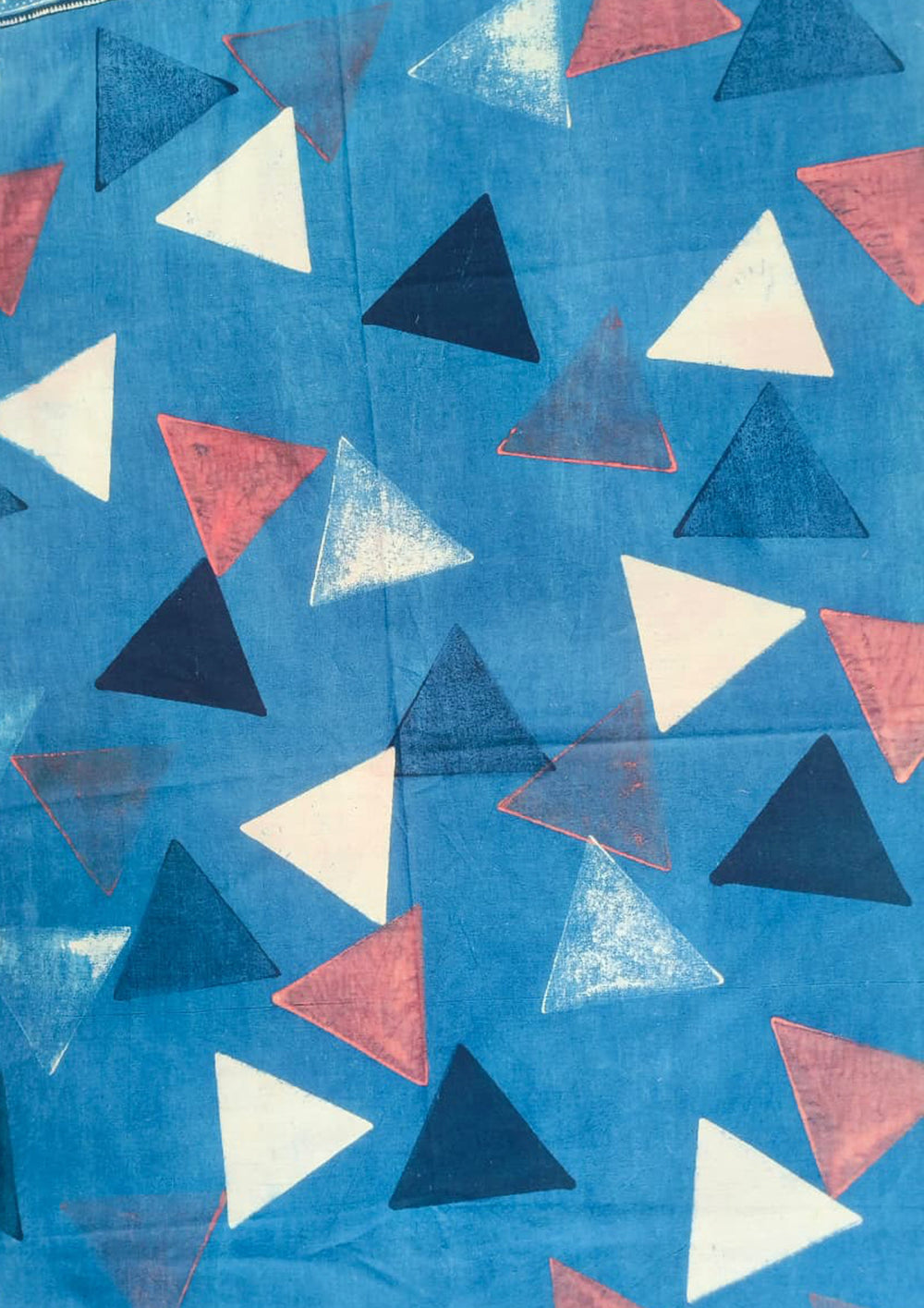 Ajrakh Cotton Dupatta - D1 Indigo - Wefta