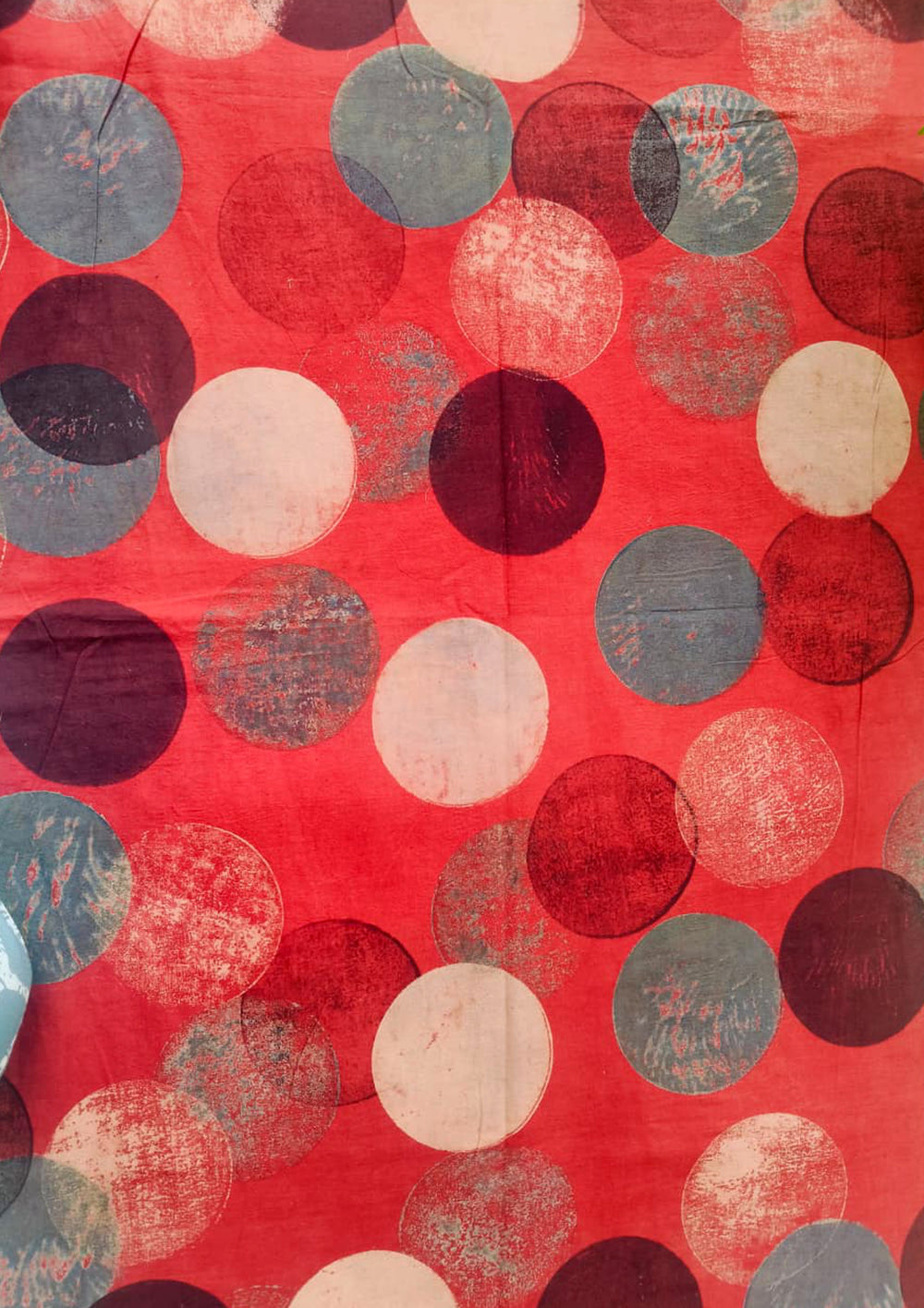 Ajrakh Cotton Dupatta - D6 Red - Wefta