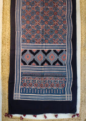 Ajrakh Cotton Stole - SC 10Ib - Wefta