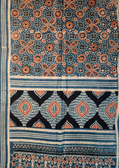 Ajrakh Cotton Stole - SC 10Ib - Wefta