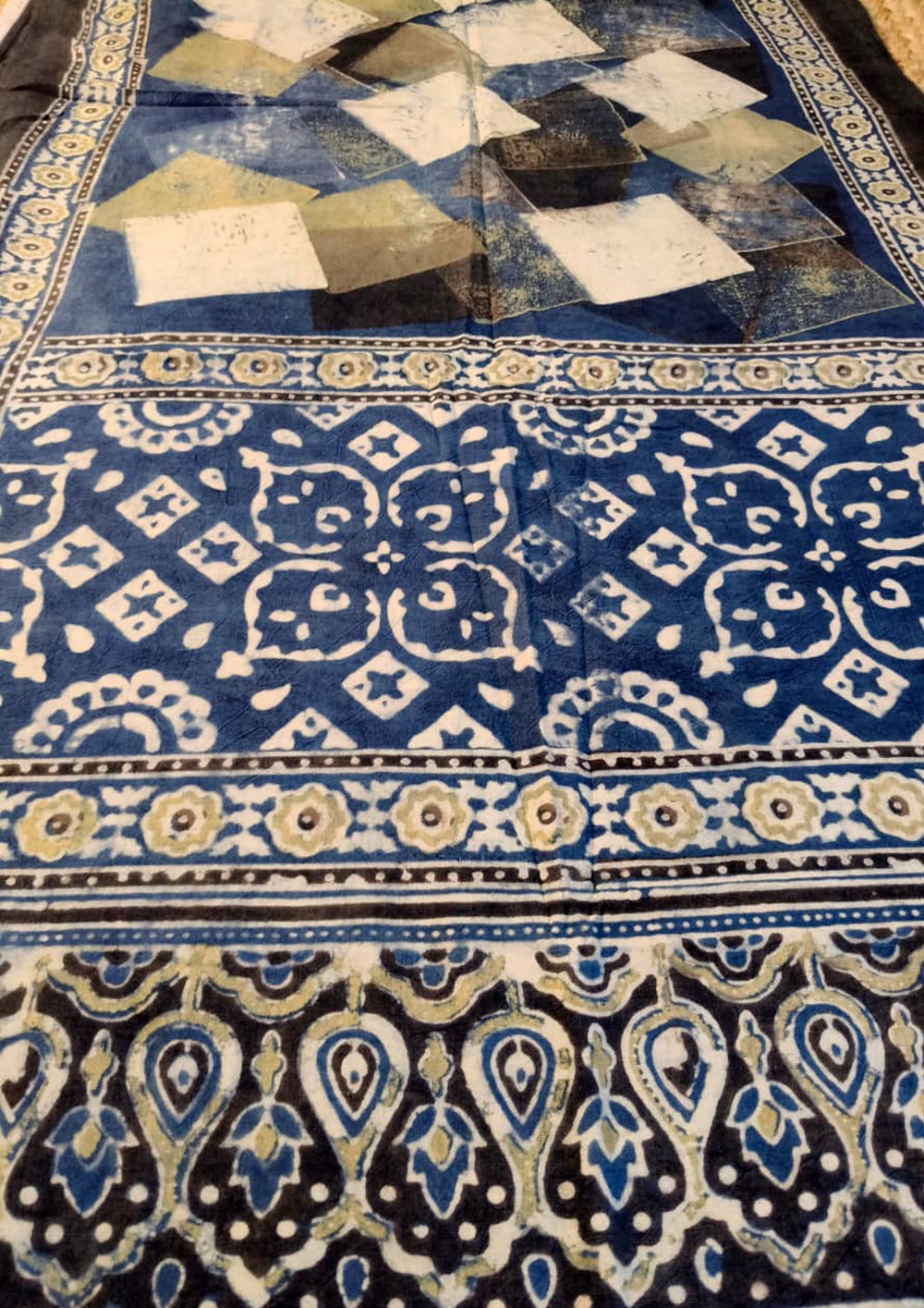 Ajrakh Cotton Stole - SC11Ib - Wefta