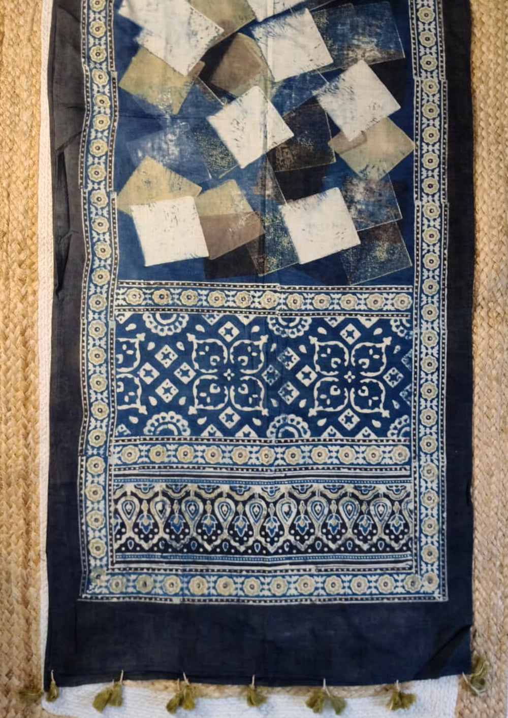 Ajrakh Cotton Stole - SC11Ib - Wefta