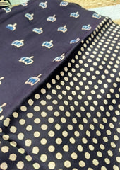 Ajrakh Handblock Printed Modal Suit - Black Ajm3 - Wefta