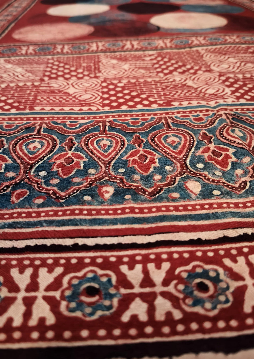 Ajrakh Stole - Red R1 - Wefta