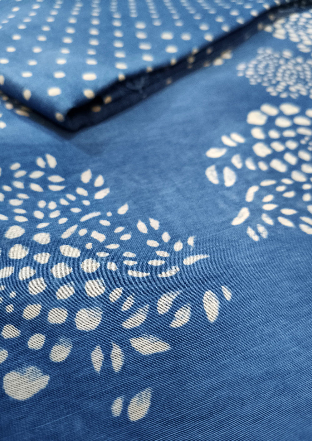 Bagru Chanderi Suit - Blue 01 - Wefta