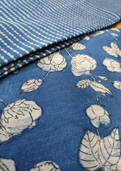 Bagru Chanderi Suit- Blue 02 - Wefta