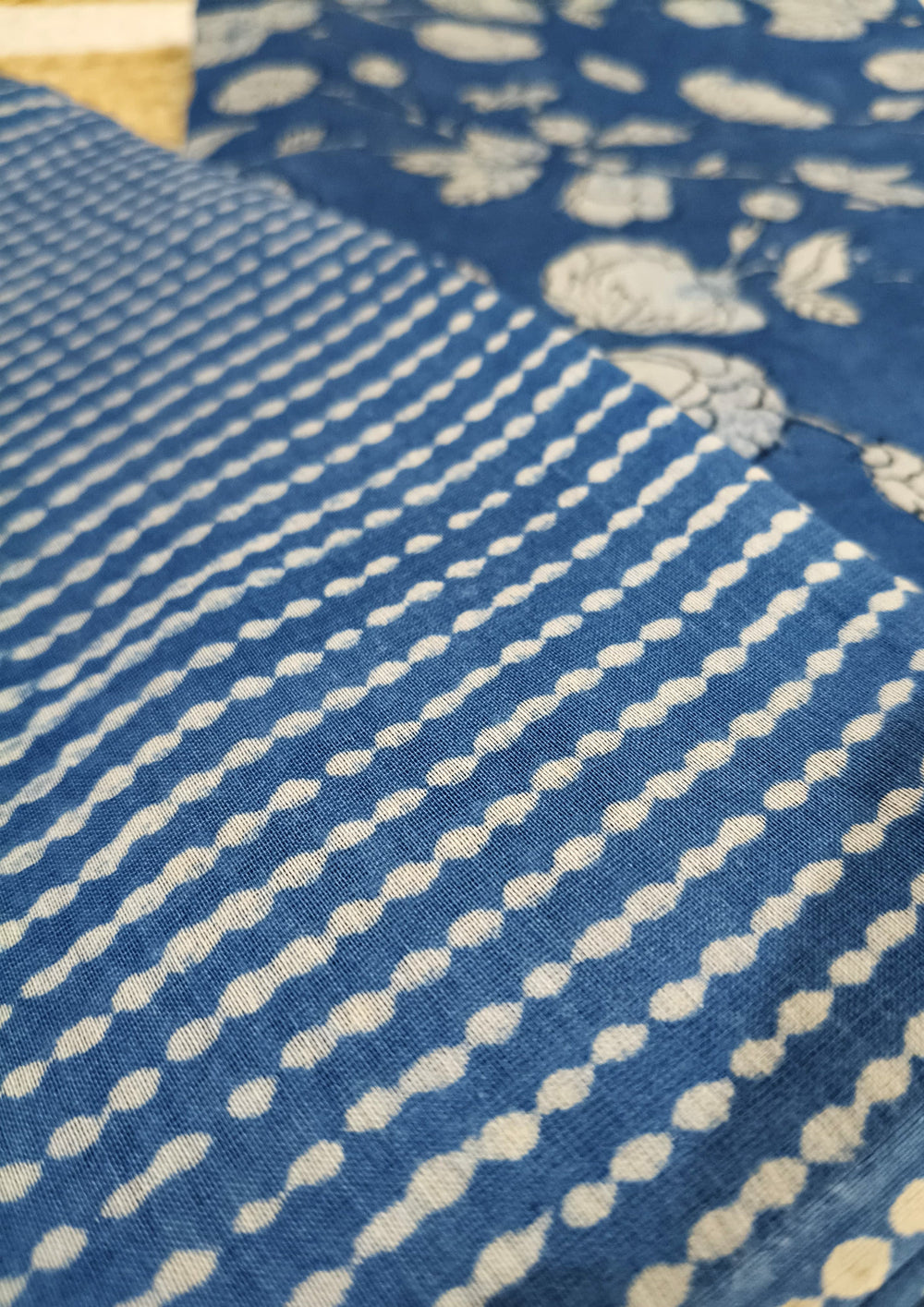 Bagru Chanderi Suit- Blue 02 - Wefta