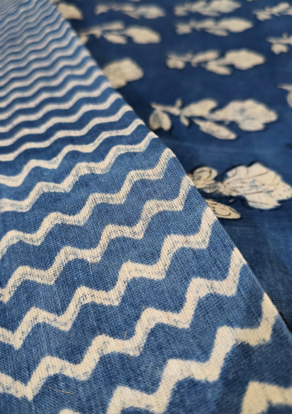 Bagru Chanderi Suit - Blue 03 - Wefta