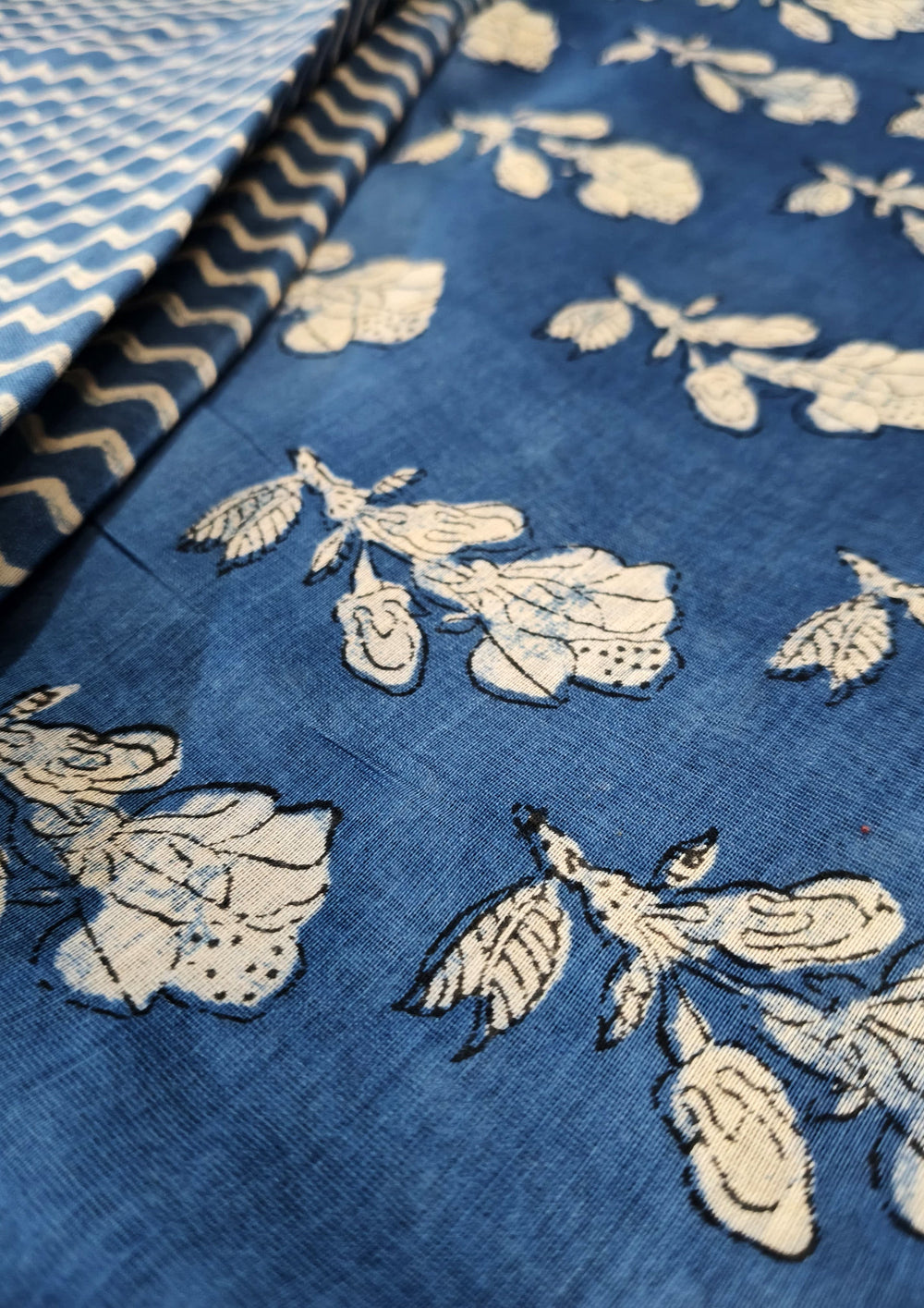 Bagru Chanderi Suit - Blue 03 - Wefta