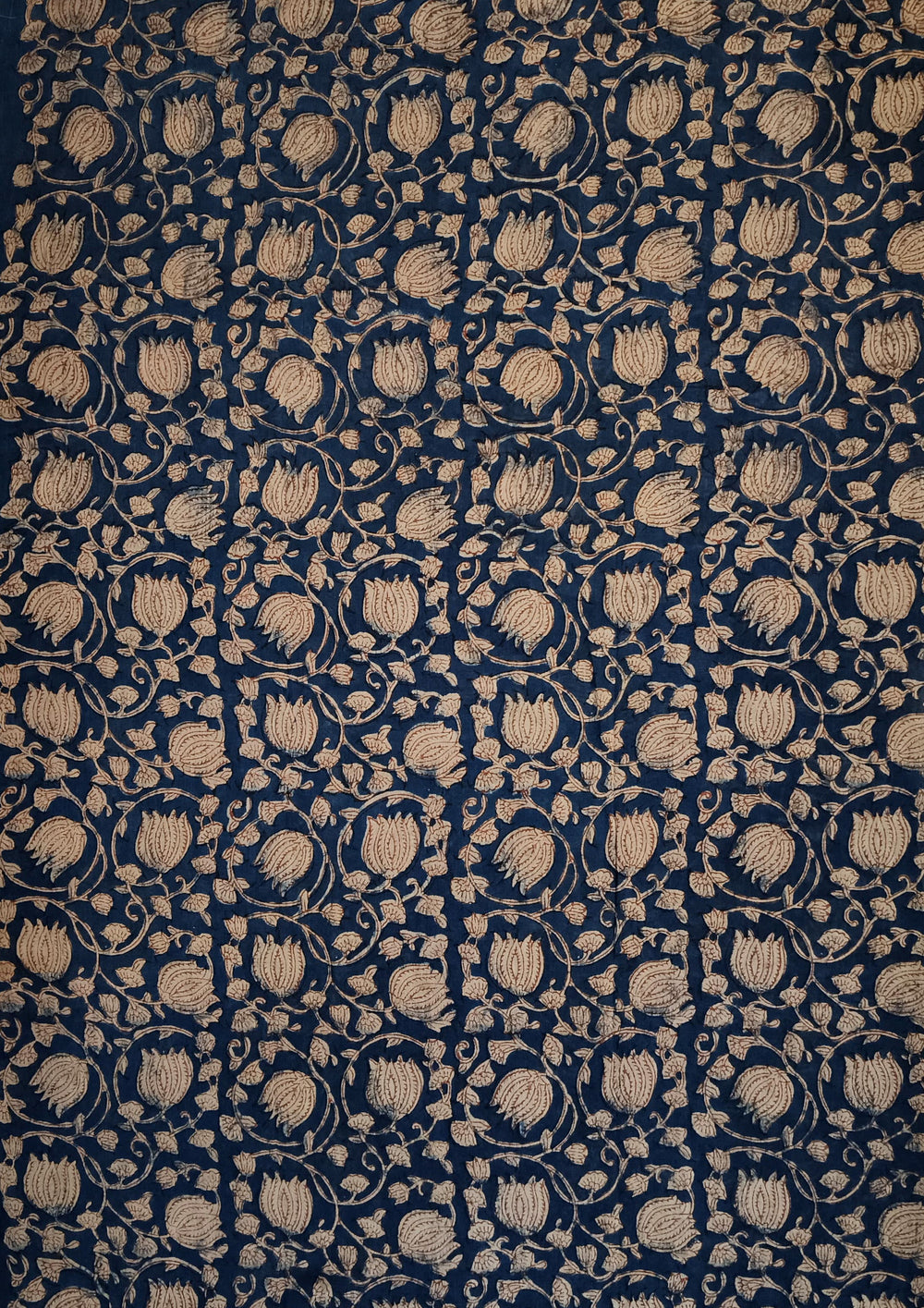 Bagru Chanderi Suit - Dark Blue 01 - Wefta