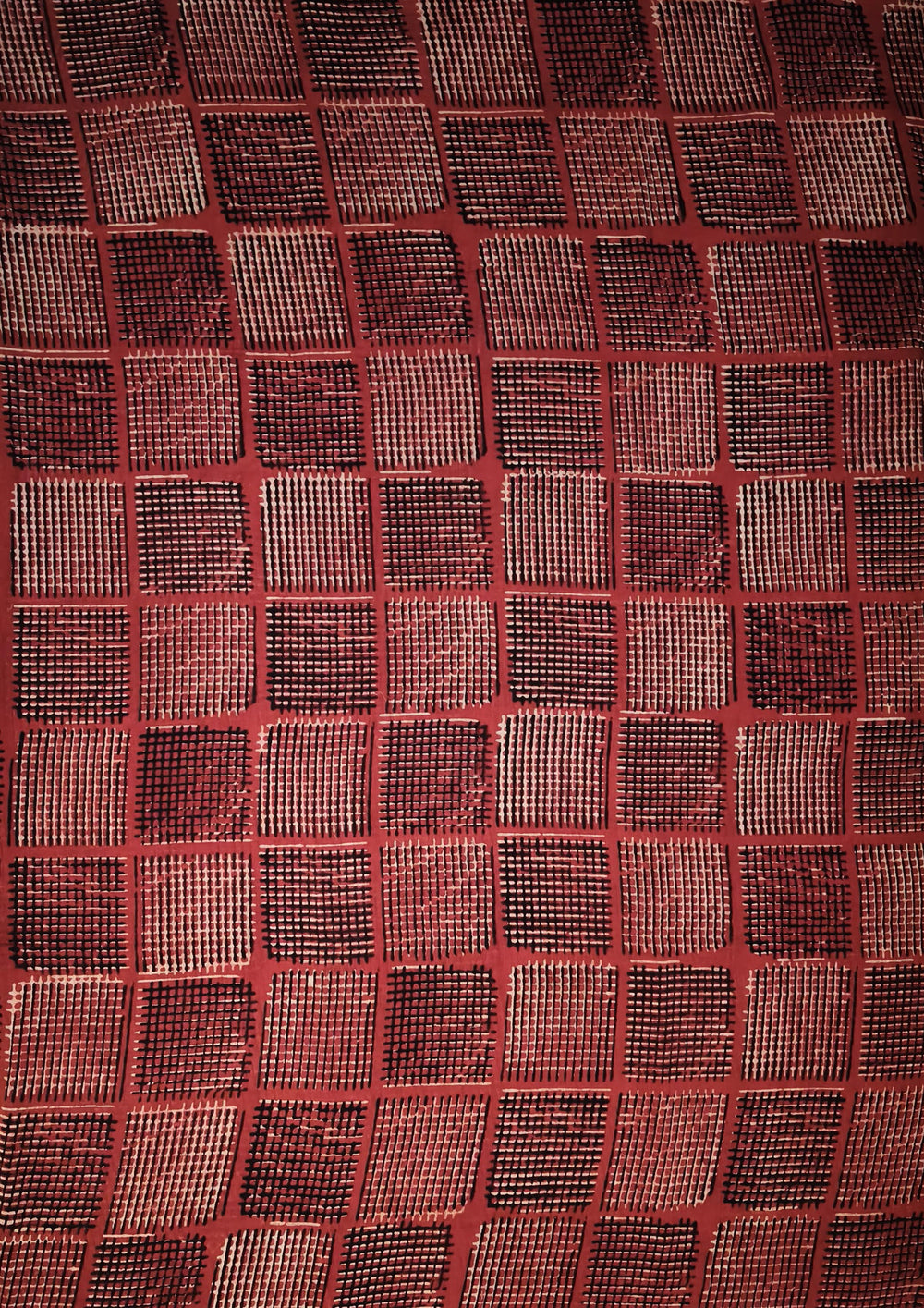 Bagru Chanderi Suit- Red 01 - Wefta