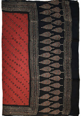 Bagru Chanderi Suit- Red 01 - Wefta