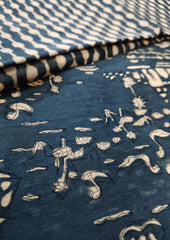 Bagru Chanderi Suit - Turq 01 - Wefta