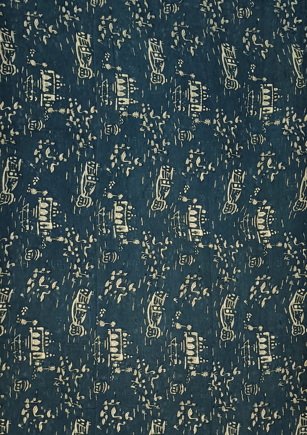 Bagru Chanderi Suit - Turq 01 - Wefta