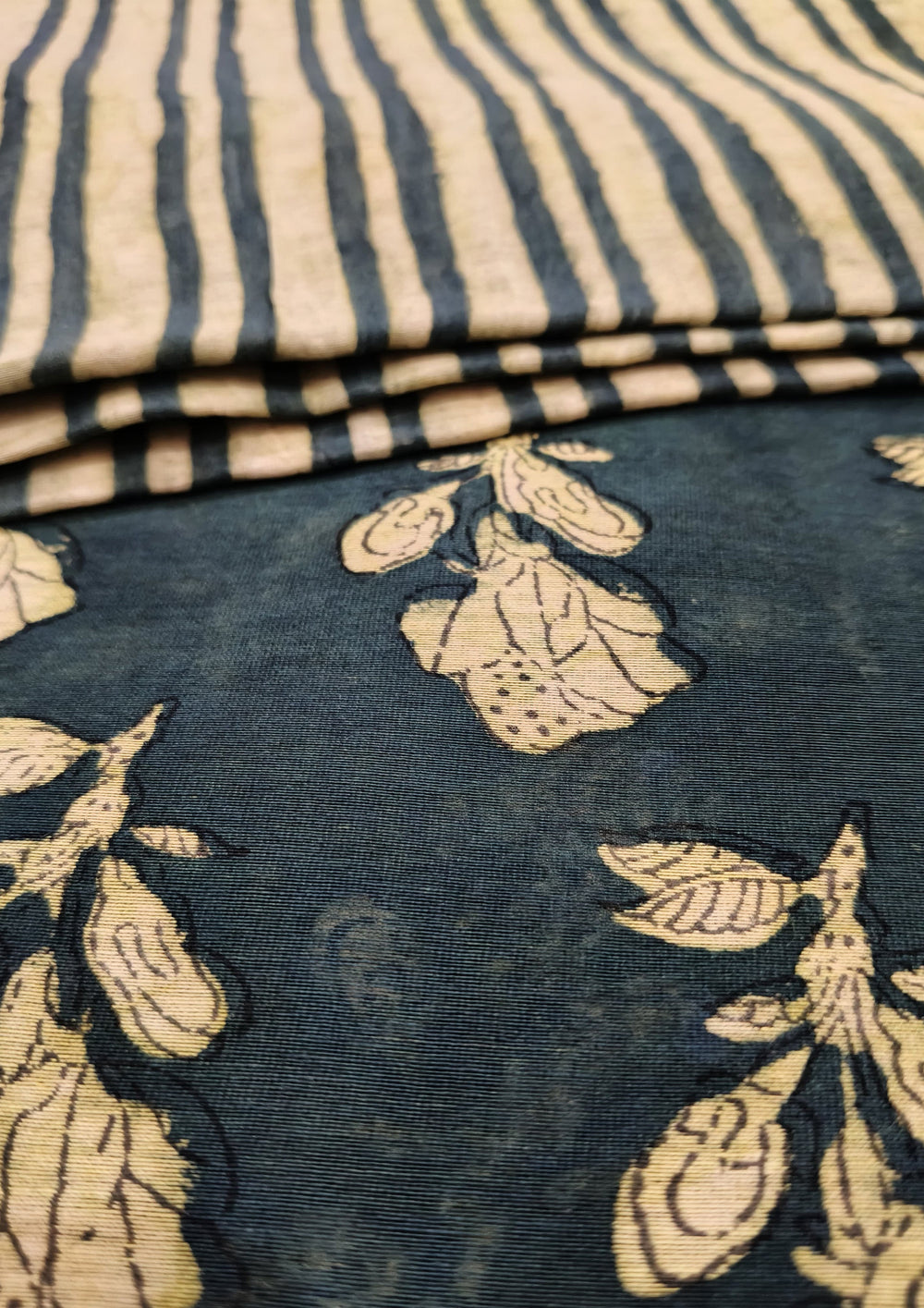 Bagru Chanderi Suit- Turq 02 - Wefta