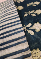 Bagru Chanderi Suit- Turq 02 - Wefta