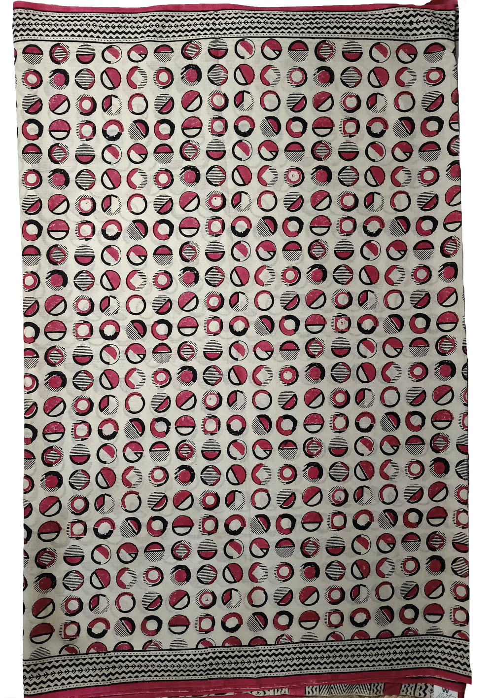 Bagru Handblock Print Cotton Mulmul Saree - Red 2 - Wefta