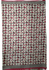 Bagru Handblock Print Cotton Mulmul Saree - Red 2 - Wefta