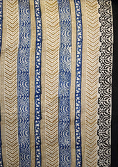 Bagru - Handblock print Cotton Saree - Blue - Wefta