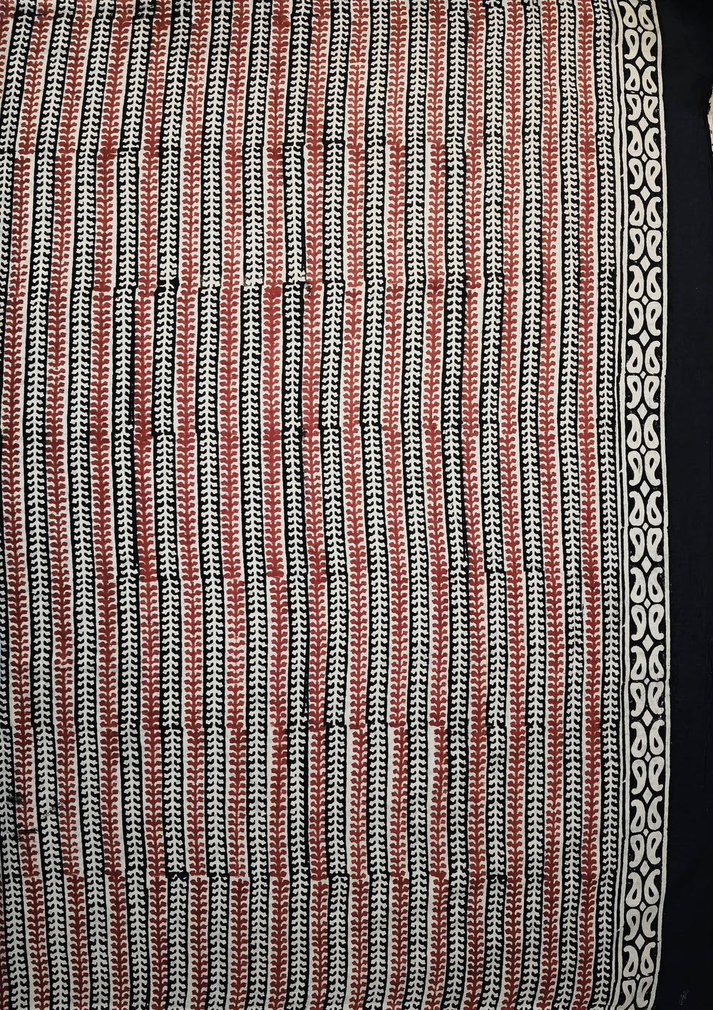 Bagru - Handblock print Cotton Saree - Red1 - Wefta