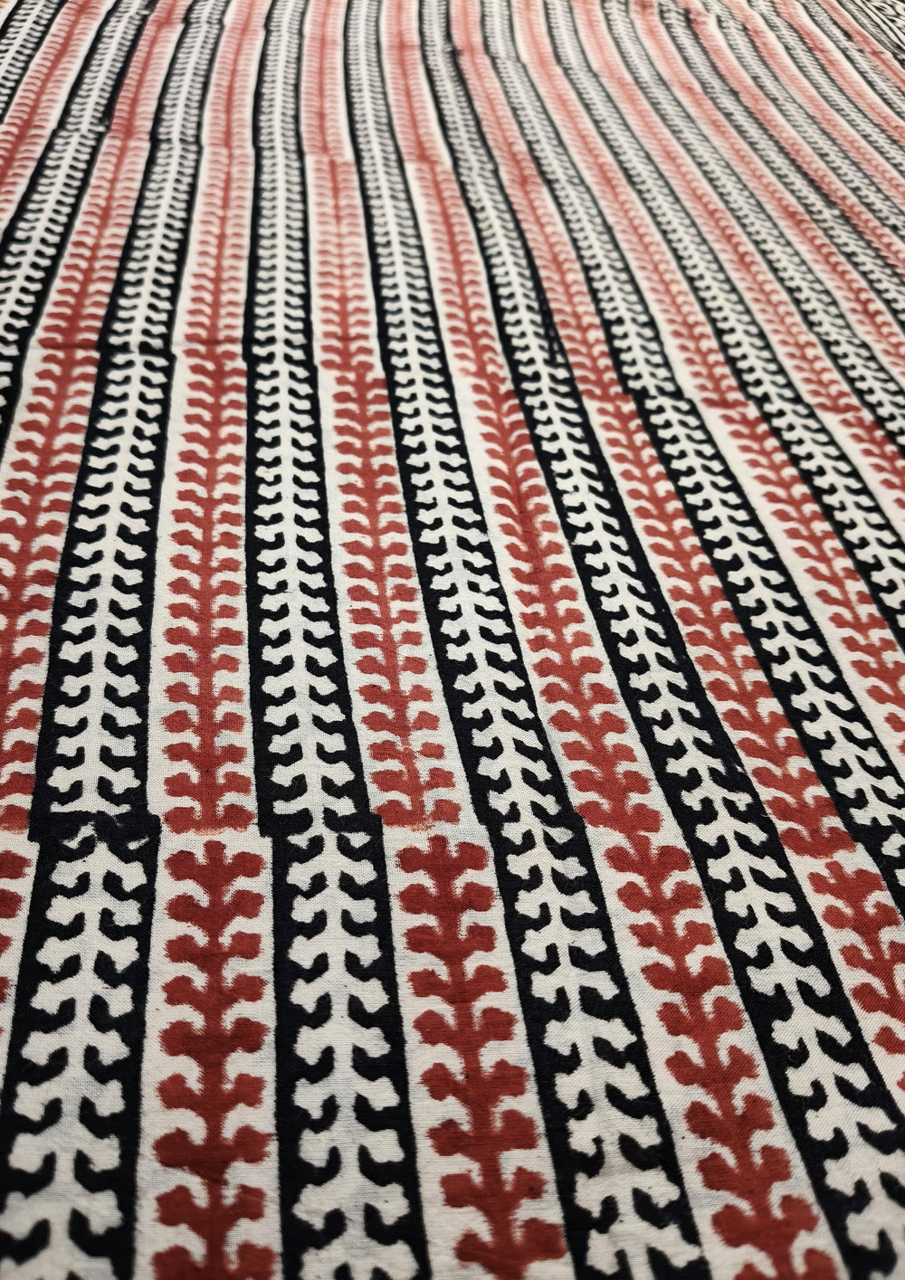 Bagru - Handblock print Cotton Saree - Red1 - Wefta