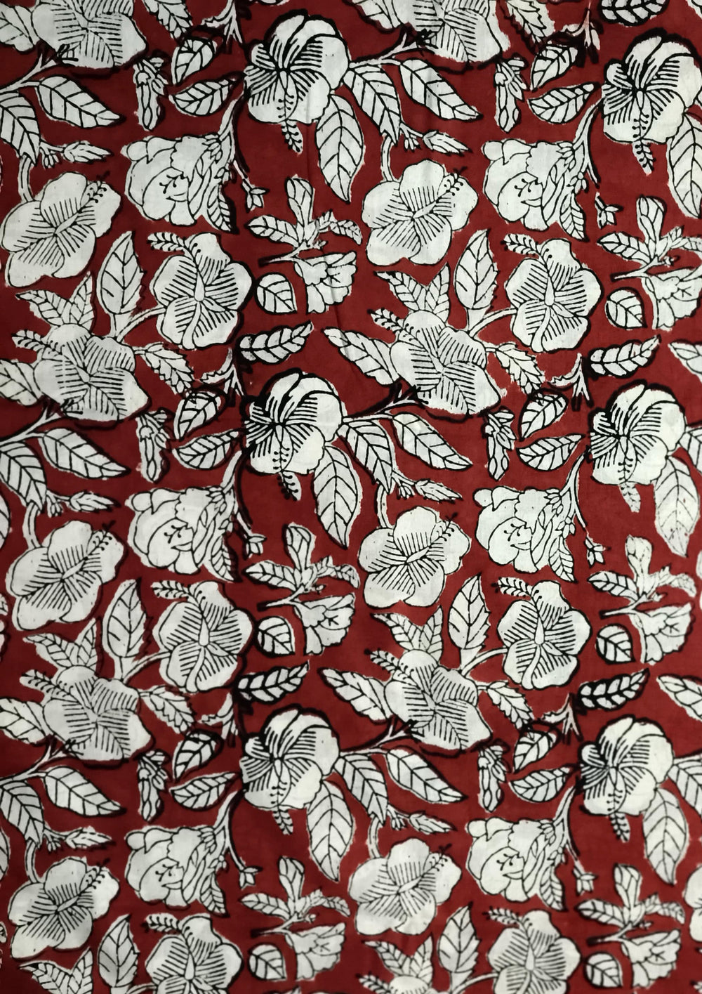 Bagru - Handblock print Cotton Saree - Red1 - Wefta