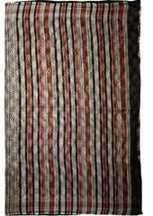 Bagru Handblock Print Kota Doria Saree - Black Amiya - Wefta